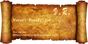 Vendl Renáta névjegykártya