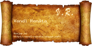 Vendl Renáta névjegykártya