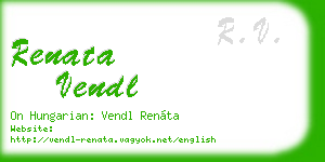 renata vendl business card