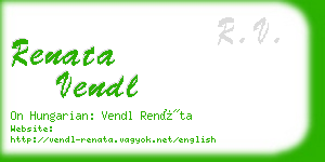 renata vendl business card